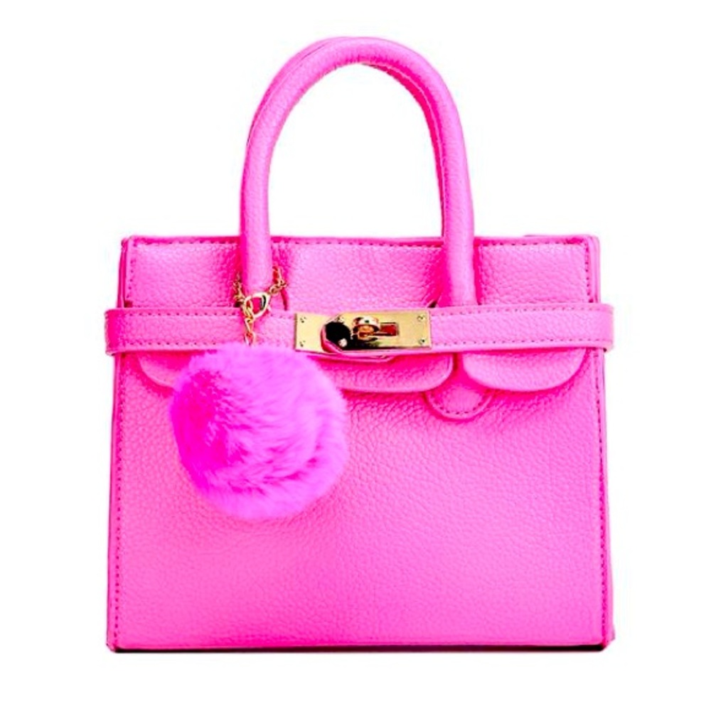 Henny & Coco Elle Handbag In Hot Pink. Vegan leather. Rare. Gently used.